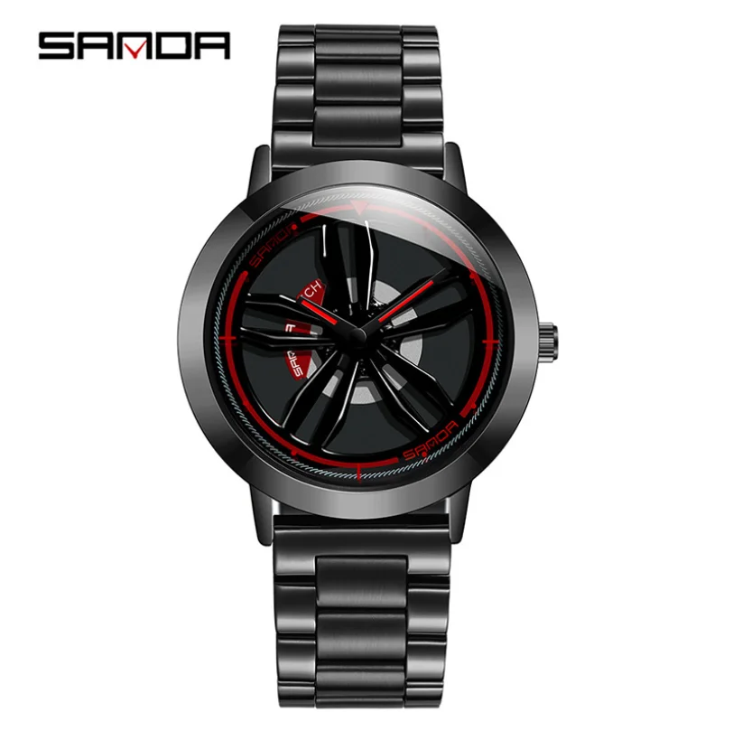 Часы SANDA Мужские кварцевые уникальные креативные Спортивные Повседневные синие