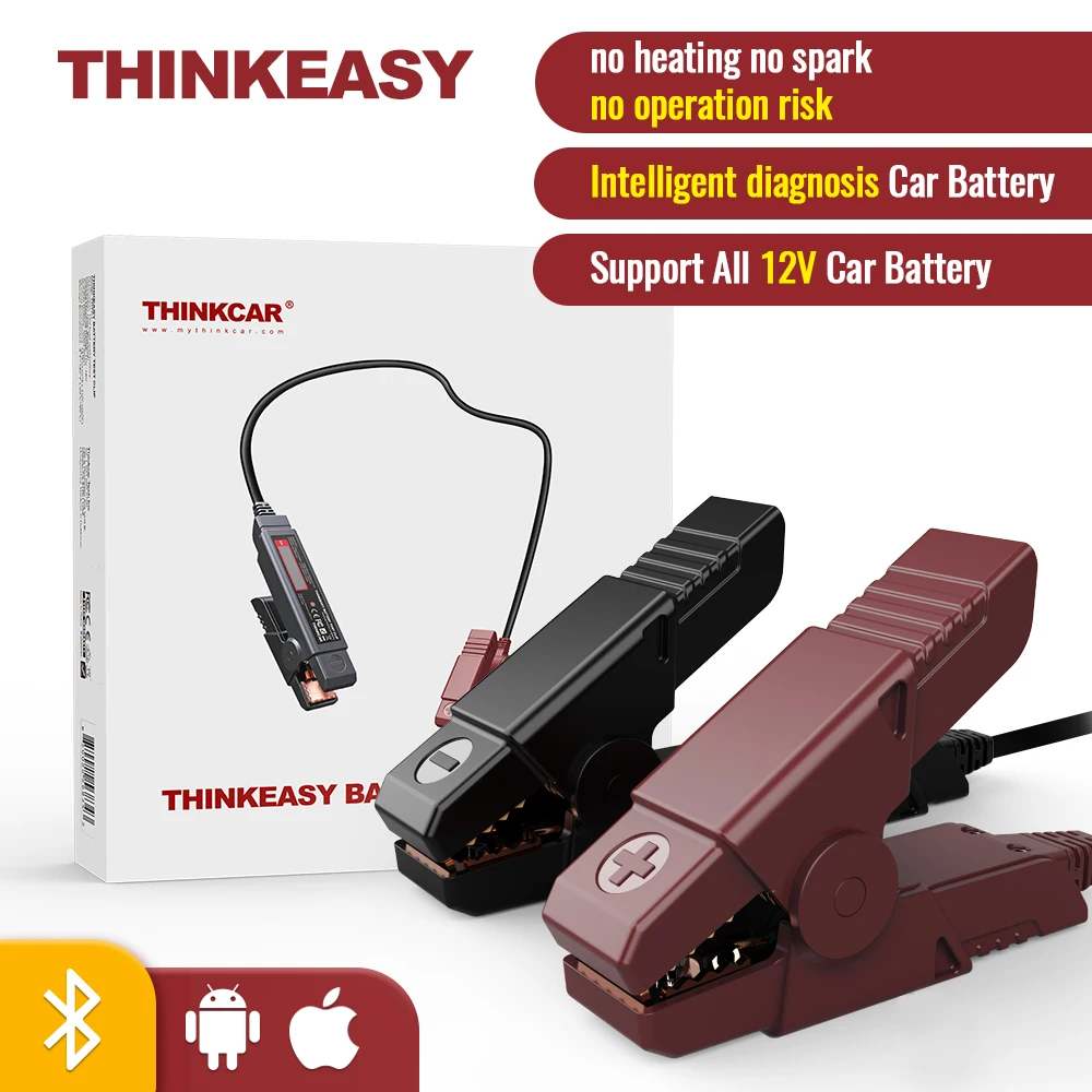 

THINKCAR Thinkeasy Car Battery Tester Charger Analyzer 12V Voltage Battery Test Wireless Car Charging Test Diagnostic Tool