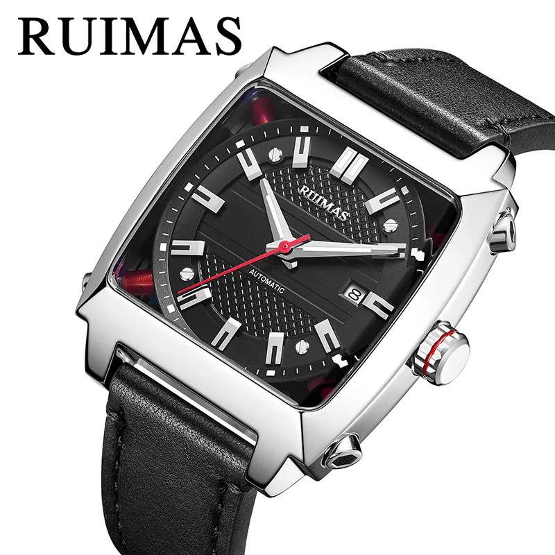 Мужские часы бренда RUIMAS автоматические механические модные водонепроницаемые