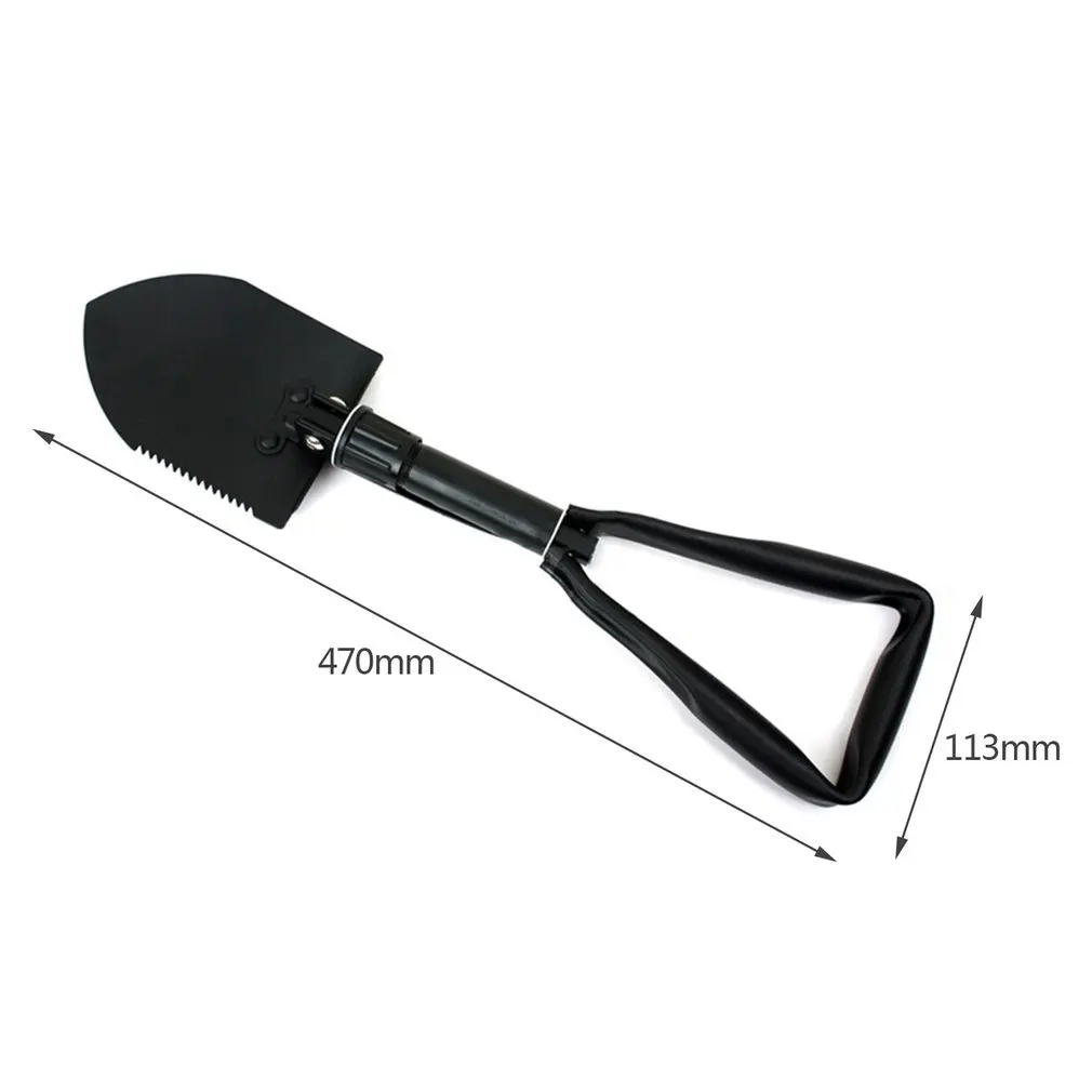

Carbon Steel Army Military Three Folding Spade Shovel Camping Metal Portable Survival Trowel Garden Outdoor Tool Ice Scraper