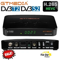 gtmedia v7pro satellite tv receiver with dvb s2s2xt2 ac card slot with usb wifi decoder compatible with youtube ccam etc