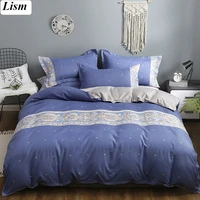 pure cotton fashion bedding set simple pattern on ab side of household comforter set