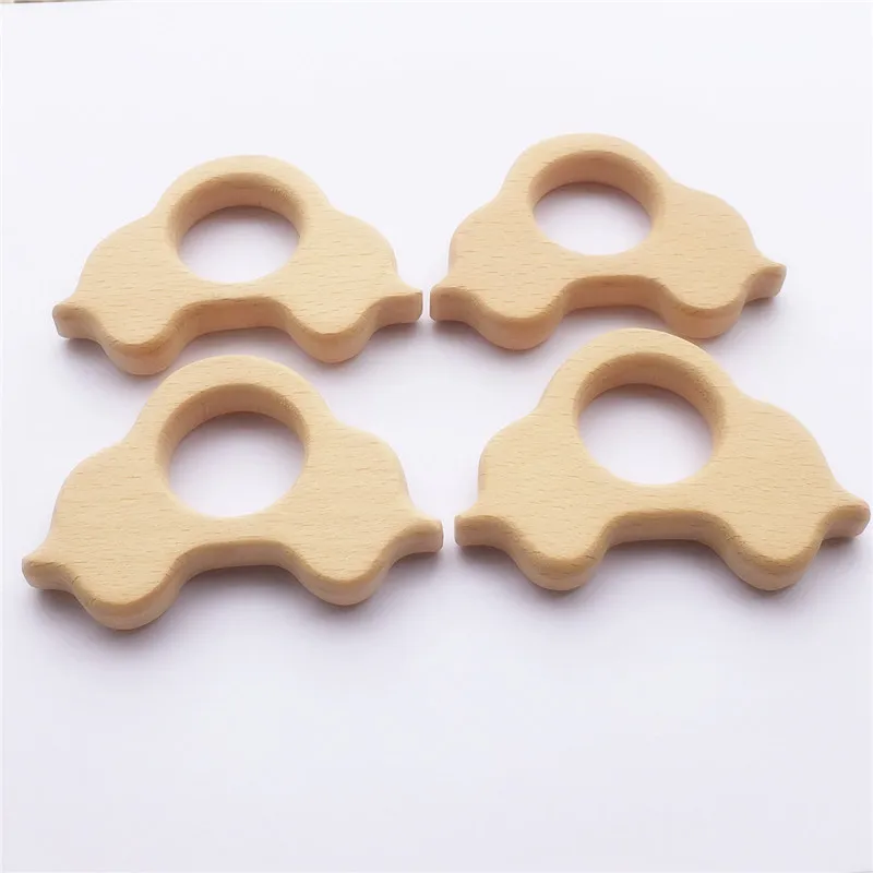 Mordedor de madera natural para beb&eacute;, juguete de agarre de dentici&oacute;n, ecol&oacute;gico, org&aacute;nico, accesorios de dentici&oacute;n, 10 Uds.-1