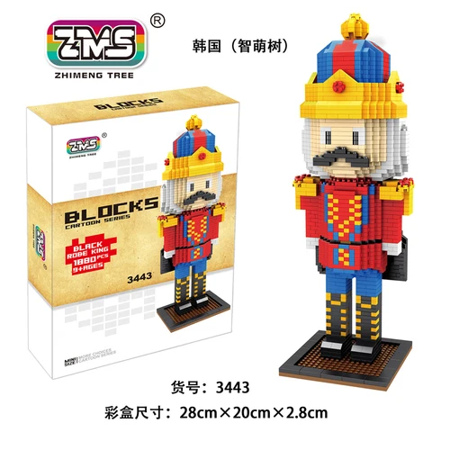 Микро алмазные строительные блоки кукла Щелкунчик британский солдат милые