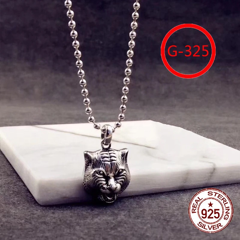 

G325 S925 Sterling Silver Necklace New Brand Couple Pattern Letter Personality Fashion Style Simple Style Gift Hot Sale