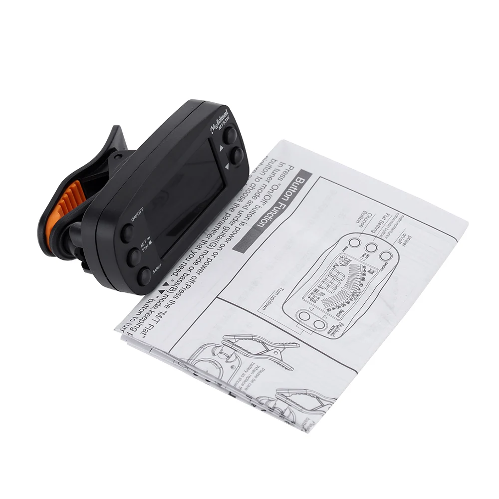 MT83W Clip-on цифровой гитарный тюнер с ЖК-дисплей Дисплей для бас-гитары скрипки Альты