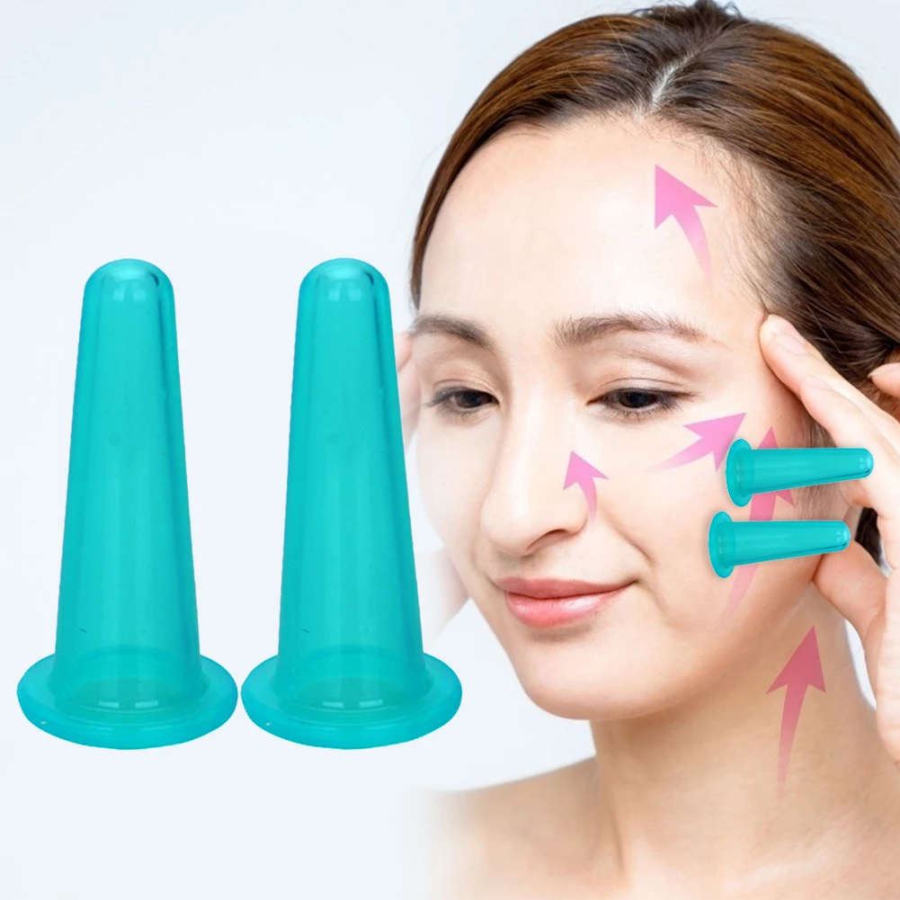 

1/2 шт силиконовые банки, всасывание, может вакуум массаж лица медицинские банки для терапии тела Банки, всасывание чашек Релаксация инструм...