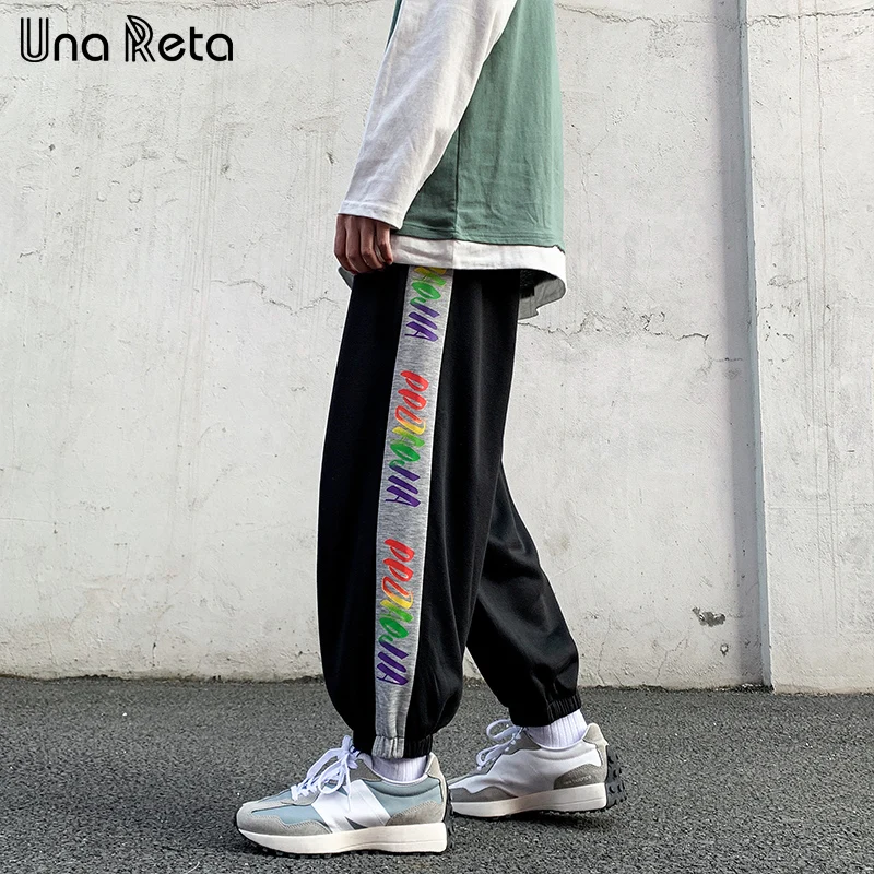 

Una Reta Hip Hop Print Sweatpants Men 2021 Spring New Joggers Pants Fashion casual Ankle-Length Pants Man Streetwear