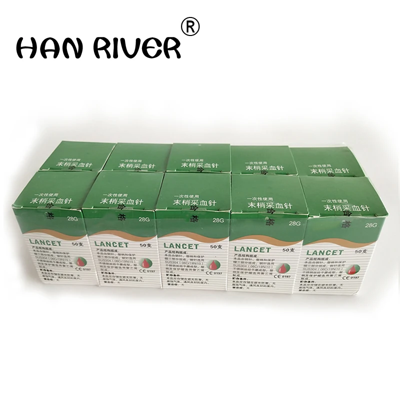 500 (10 коробок) игл массажная палочка для ручки одноразовые стерильные ланцеты