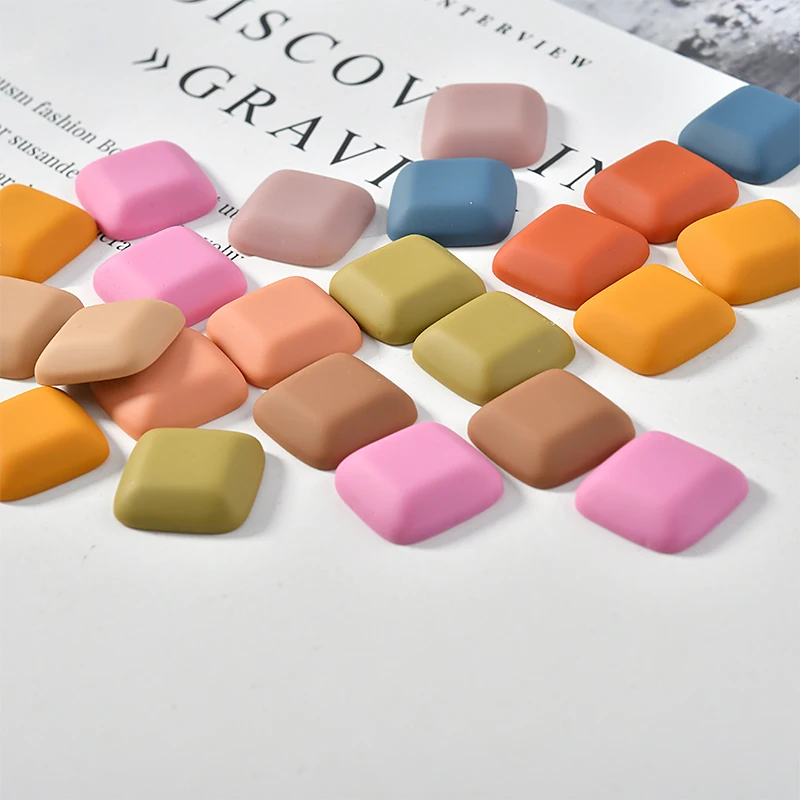 Осенне зимнее резиновое кольцо для ногтей в форме полутаблеток квадратное