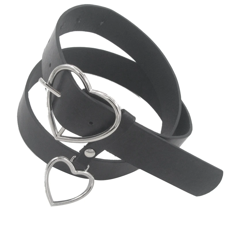 

Fashionable Heart-Shaped Alloy Buckle Accessories Belt Wild Leather Metal Women's Assembly Belt