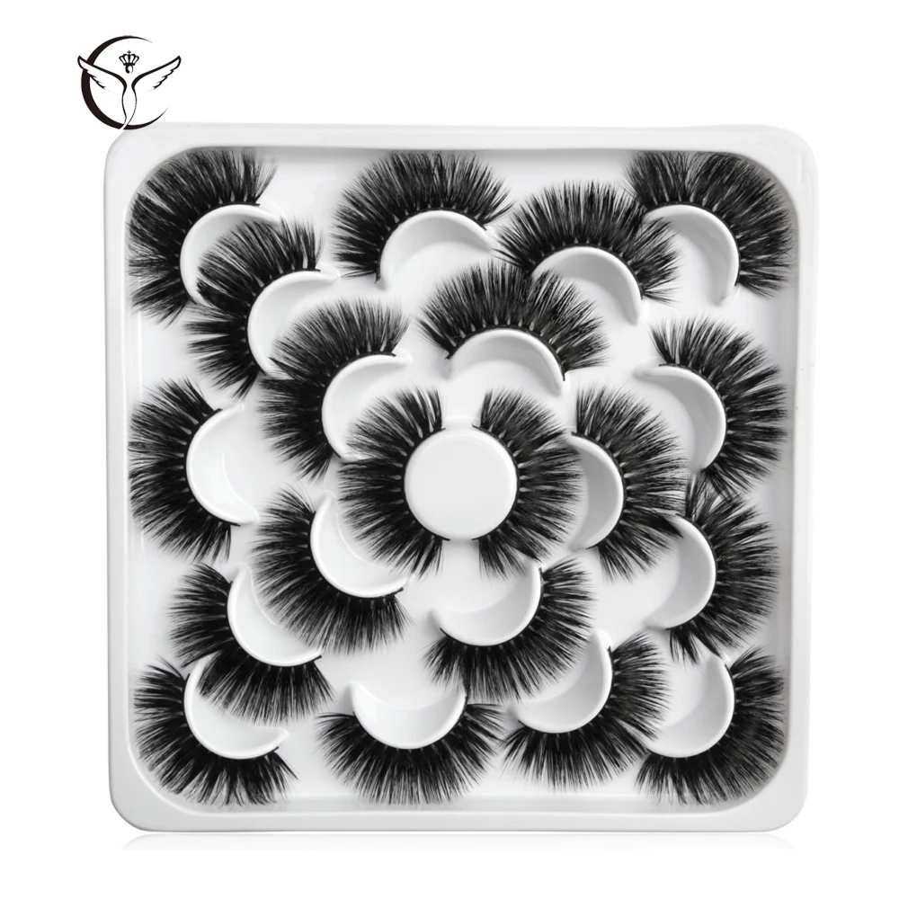 Mink eyelashes 3d mink hair eyelashes10 pairs long makeup 3d faux nature fake lashes extension false eyelashes Wholesale(10P
