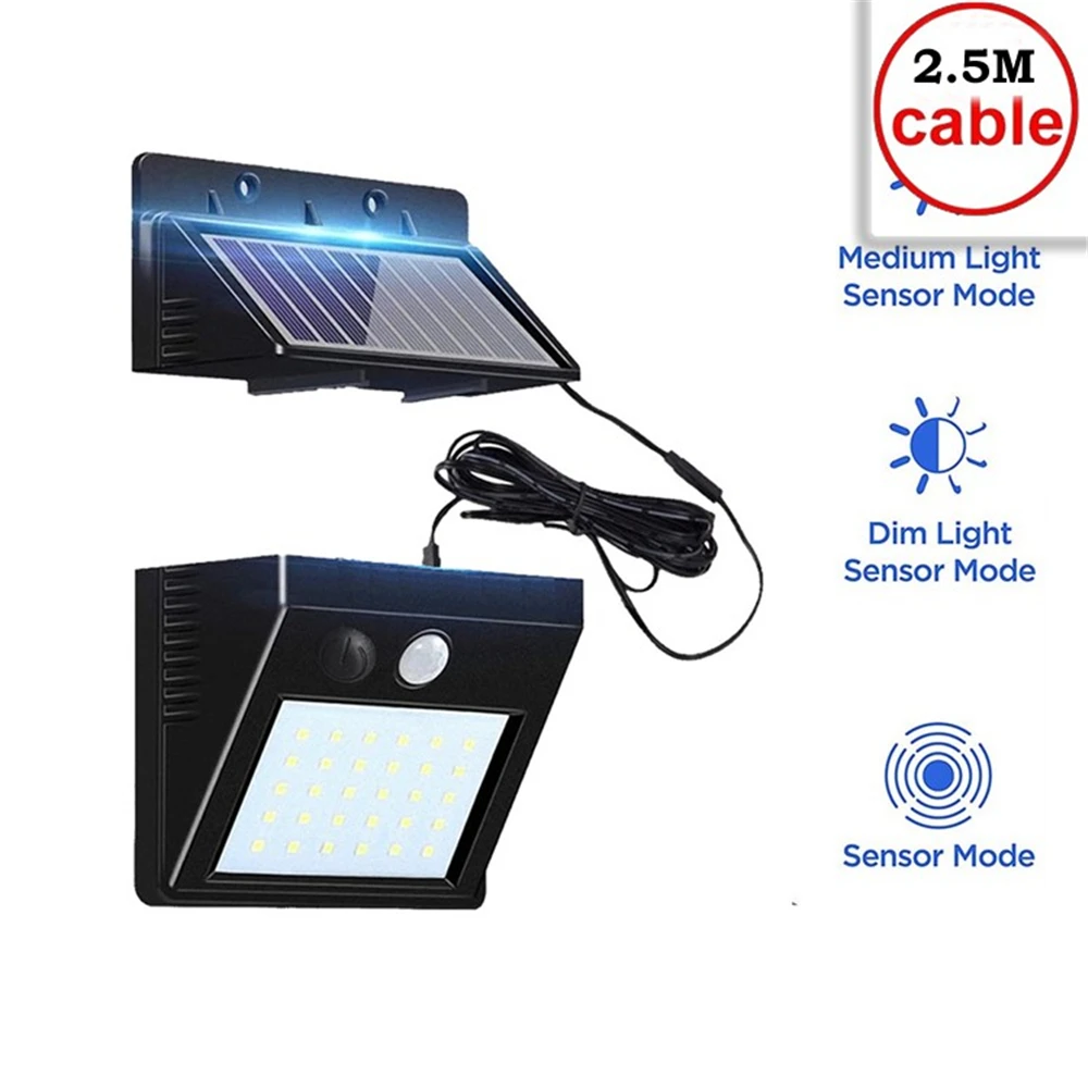 Солнечный свет наружный 30 светодиодный супер яркий солнечный светильник датчик