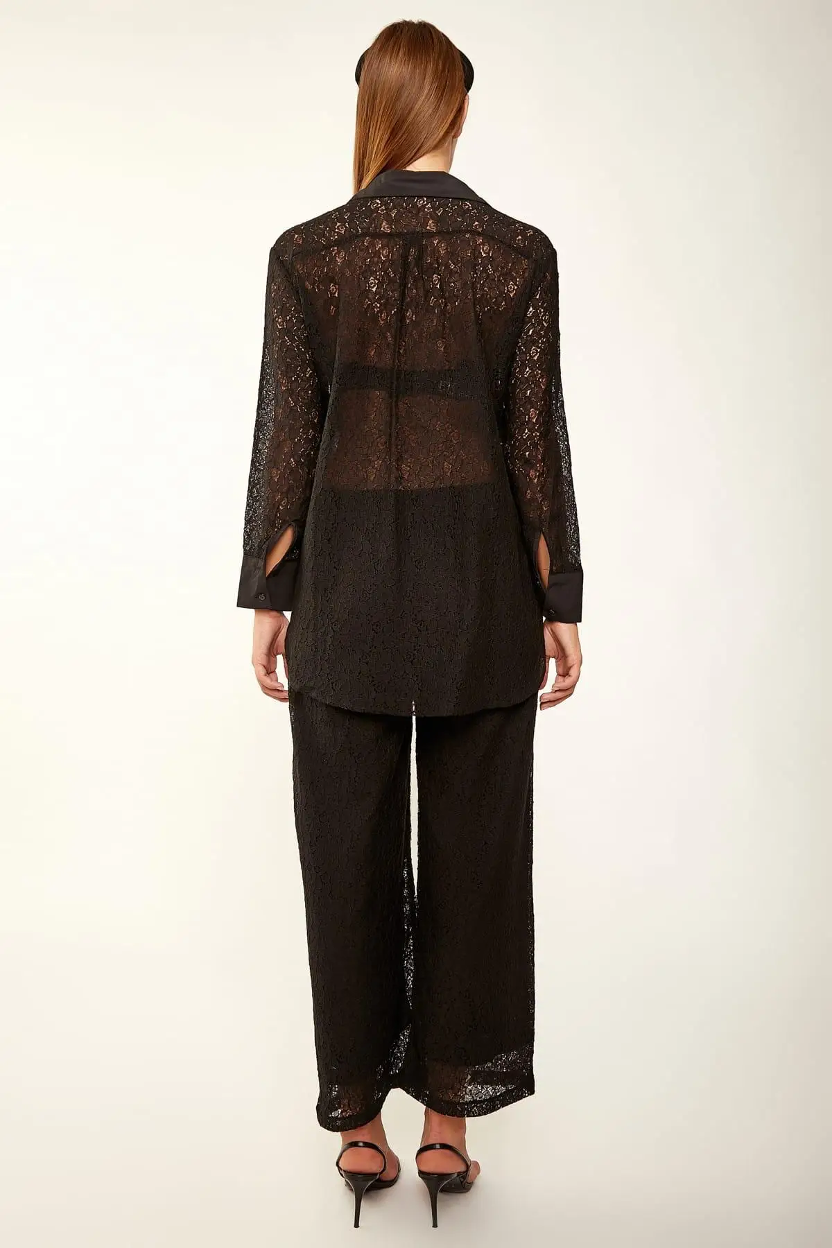 Счастье ist. Женский черный топ рубашка шесть штанов костюм FN01452 | Женская одежда