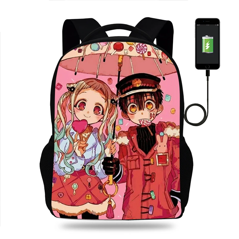 Hot Toilet-Bound Hanako kun Backpack Boy Girl School Bag Children Book Bags Men Women Rucksack Teens USB Travel Knapsack Mochila
