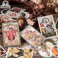 mr paper golden bronzing retro nostalgic stamp fairy tale forest dream series sticker diary decoration sticker