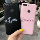Для Huawei P Smart Case PSmart 2018, чехол Fundas, милый мягкий матовый чехол из ТПУ для задней панели телефона, чехол для Huawei P Smart