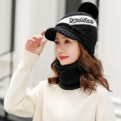 Брендовые шапочки Skullies зимняя шапка вязанные шапки зимние шапки для женщин теплая шапка бини Балаклава Повседневная Новая шапка - Цвет: black