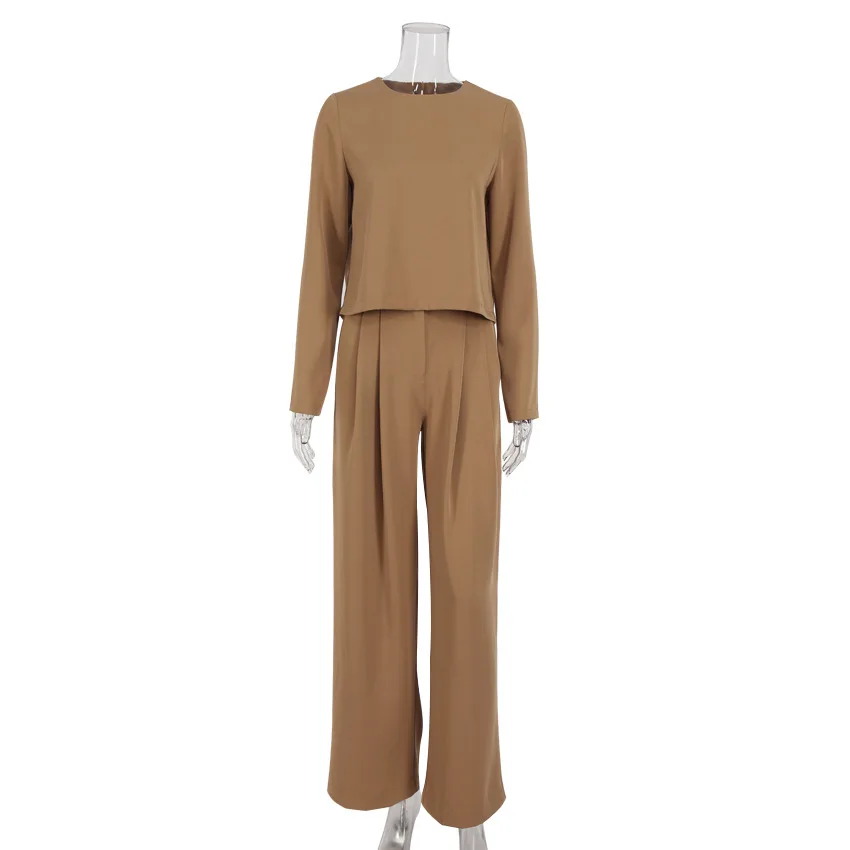 LUZUZI/Повседневные широкие брюки в пол Плиссированные Свободные женские Весенние