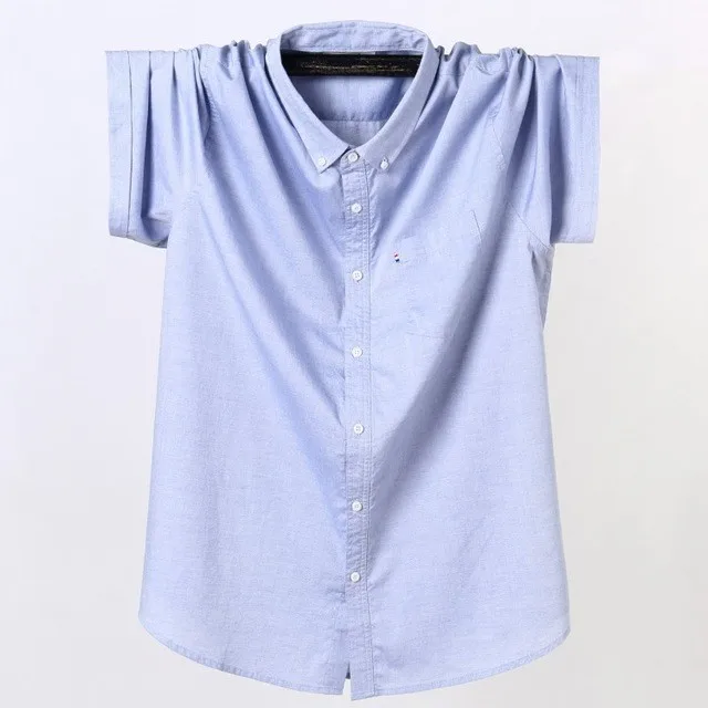 

Free shipping summer Ultralarge men's fat shirts mens big plus size cotton Turn-down Collar short-sleeve shirt men M 7xl 8xl