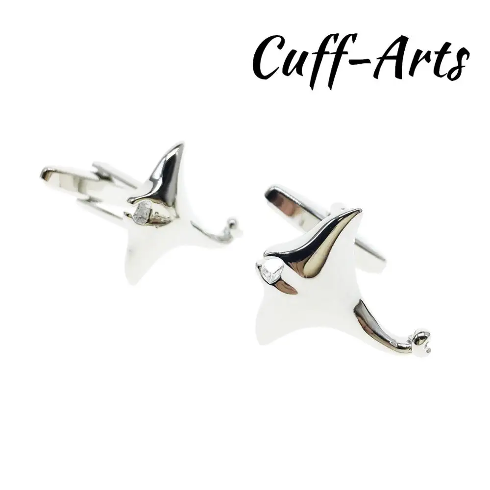 Запонки для мужчин Manta Ray запонки с дизайном рыба подарки Gemelos Les Bouton De Manchette от Cuffarts