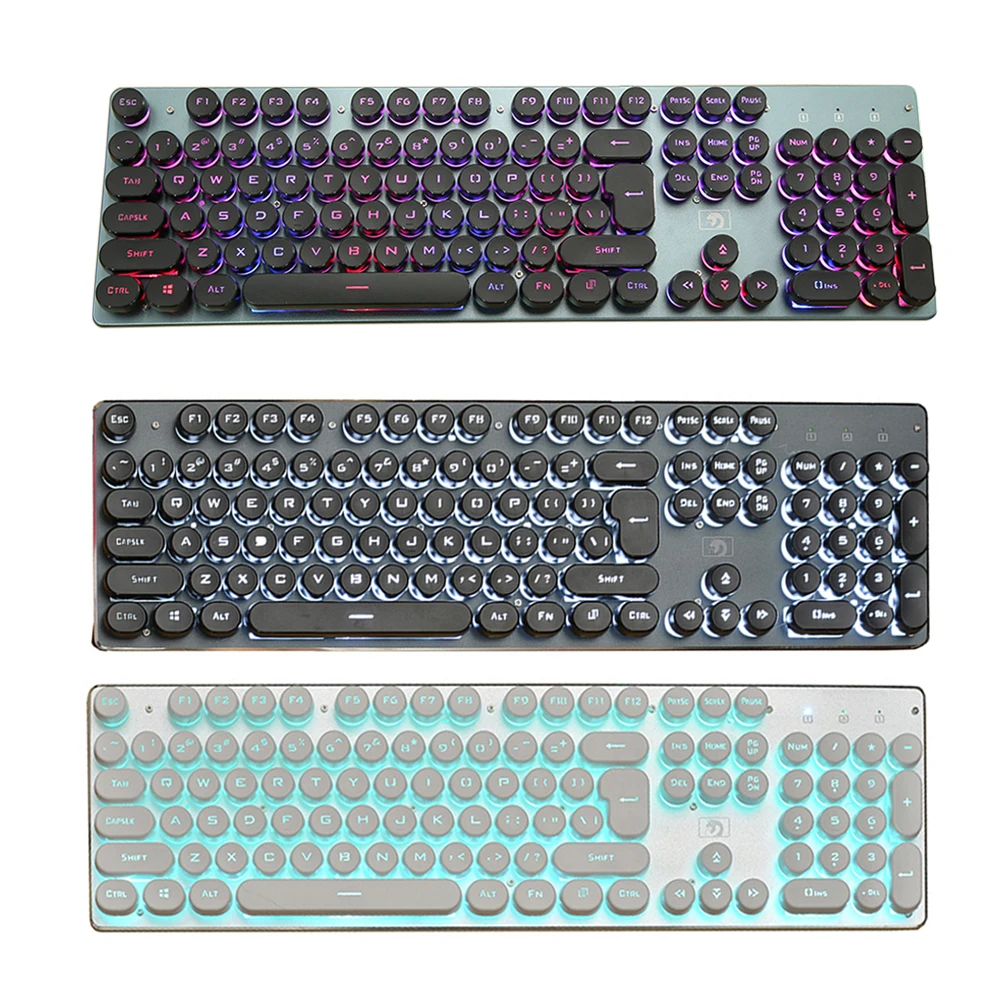 K100 стимпанк Ретро Keycap USB Проводная игровая механическая клавиатура с подсветкой |