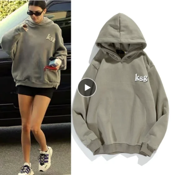 Толстовка West Kanye с принтом Кендалл Дженнер из пенопласта Мужская и женская