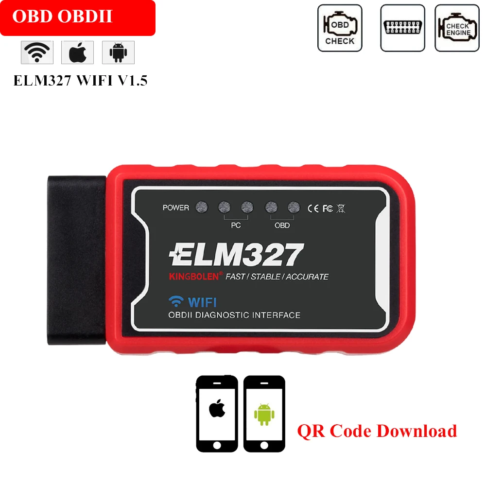 

Сканер PIC18F25K80 ELM327, Wi-Fi V1.5 OBD2 сканер для Jeep Wrangler Rubicon Compass Cherokee Patriot для Seat Leon MK