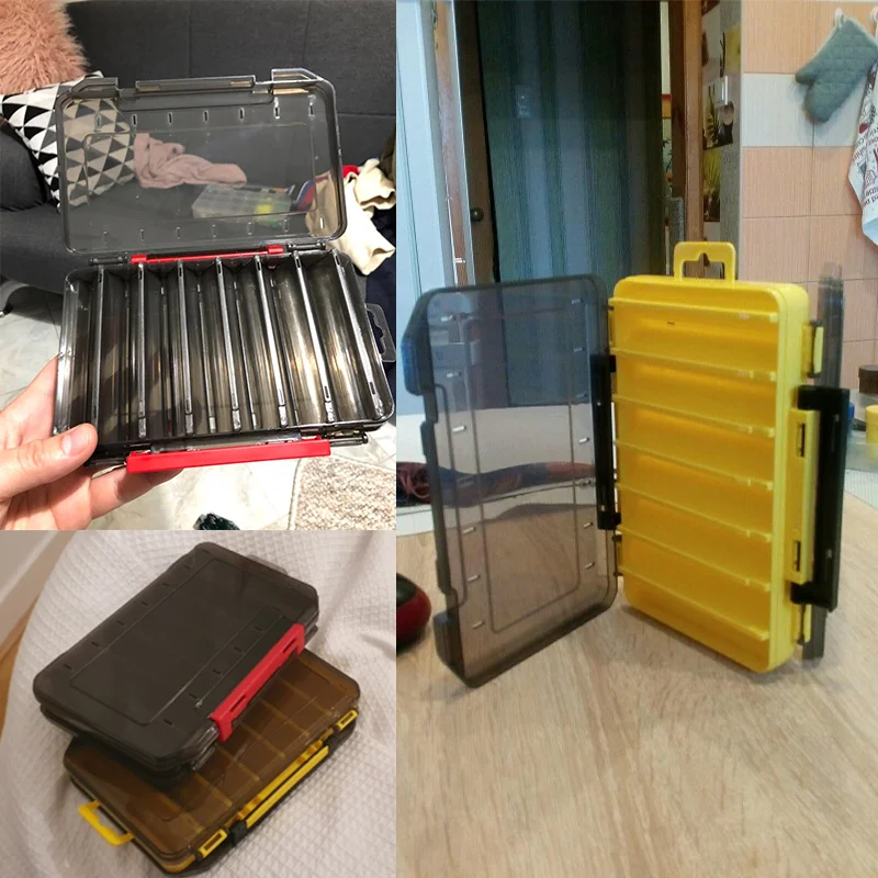 Коробка для рыболовных приманок снастей двухсторонняя коробка хранения крючков