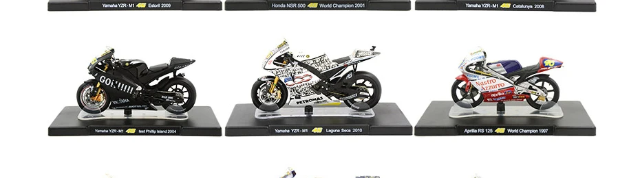 Модель мотоцикла из 1:18 сплава, игрушечный моторный велосипед № 46, Чемпионат мира по мотокроссу, Внедорожный гоночный автомобиль, игрушки для детской коллекции
