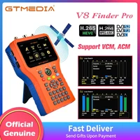 gtmedia v8 finder pro satellite signal finder dvb s2xs2st2tcatsc c h 265 auto calculate angle of azel supports youtube