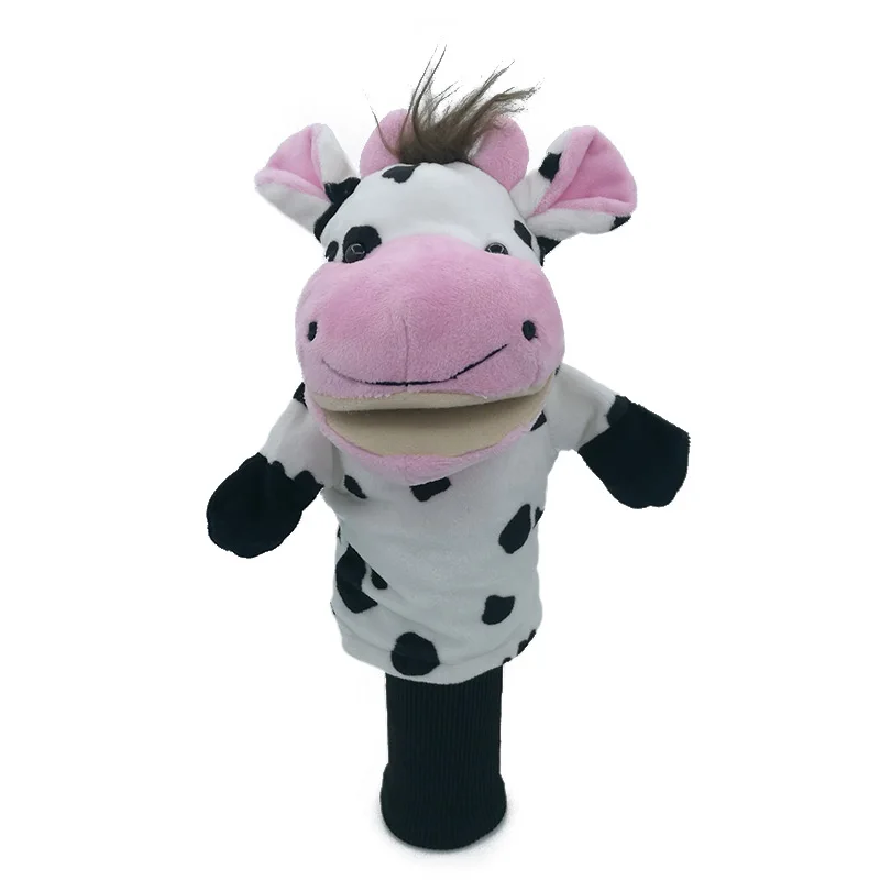 cow Поглощая Гольф животного головных уборов Гольф крышка протектор подходит до проход древесина Для мужчин леди талисман Новинка милый подарок - Цвет: cow