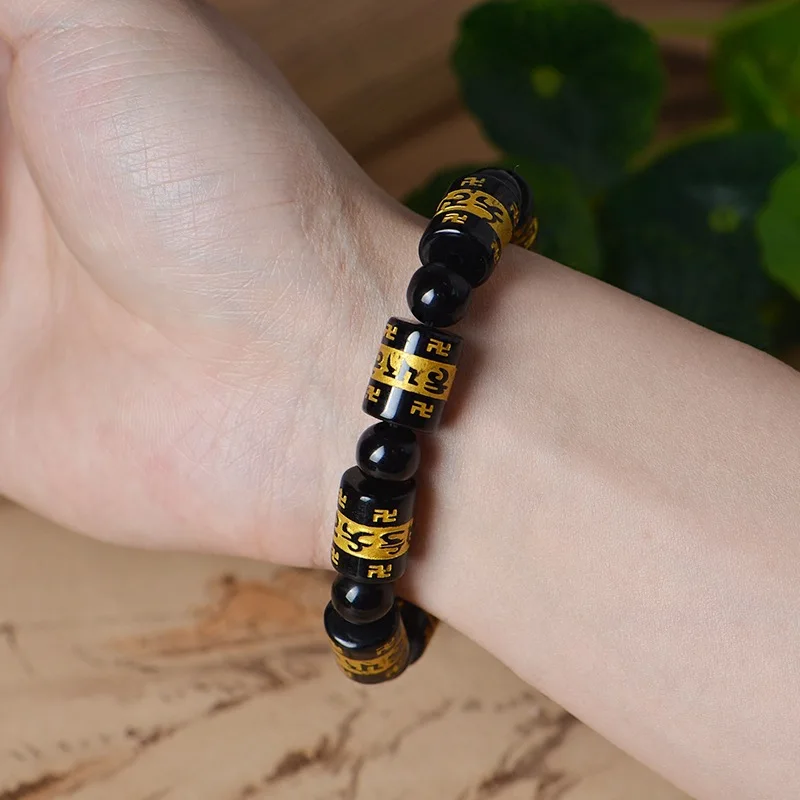 

Men Women's Unisex Six Word Truth Stone Beads Bracelet Business Gift Anniversary Celebration Ethnic Style Jewelry