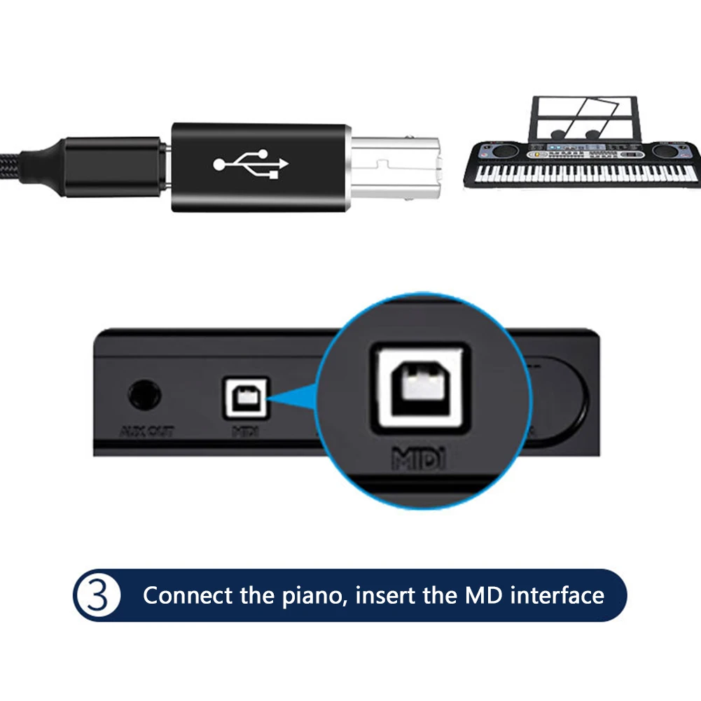 Адаптер USB Type C-B для принтера конвертер C мама в B папа контроллера HDMI-совместимого