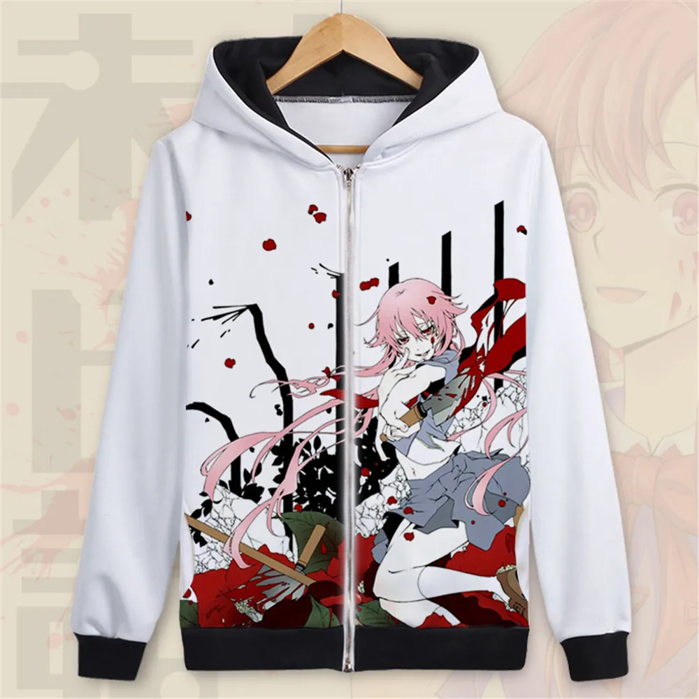 Костюм для косплея Mirai Nikki Gasai Yuno толстовки Корейская версия свободного кроя