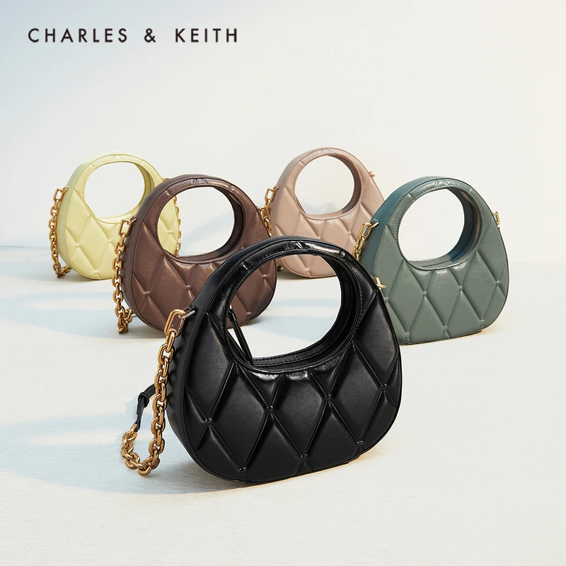 

CHARLES＆KEITH Новинка на зима 2021 CK2-50781660 Женская сумка на одно плечо в стиле ретро с ромбами