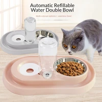 cat bowl pet water feeder bowl cat kitten drinking fountain stainless steel food dish bowl automatic water feeder for cat dog