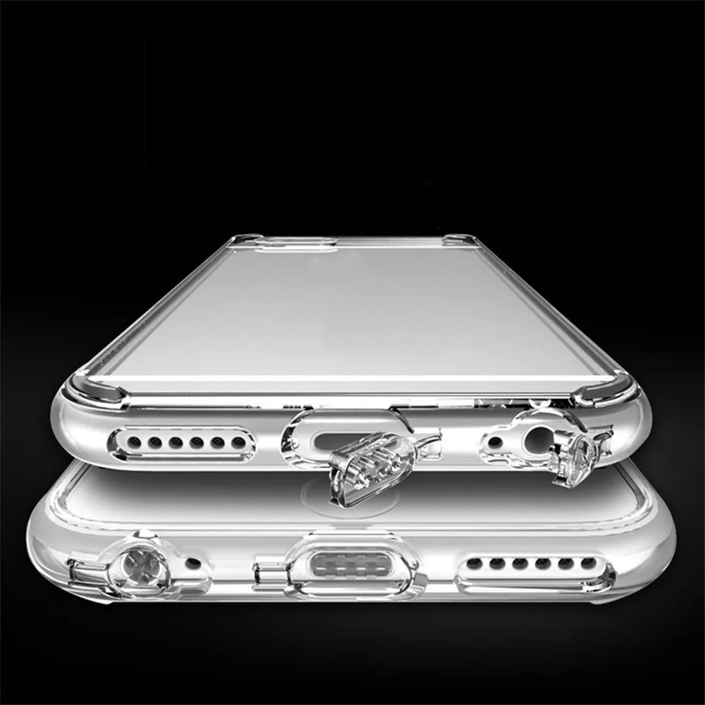 Для iPhone 11 Pro 5 5S 6 6S 7 8 Plus X XS Max XR Прозрачный Жесткий ПК акриловый задний Чехол Мягкий