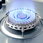 Горелка Газовая из нержавеющей стали, энергосберегающая крышка, ветрозащитная круглая сетка, адаптер для кастрюли, комбинированное пламя