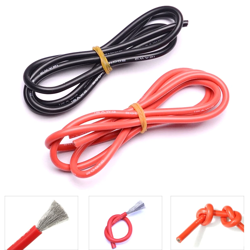 

Hot Sale 10M Super Flexible High Temperature Silicone Wires Cables 12 14 16 18 20 22 AWG for RC Soldering