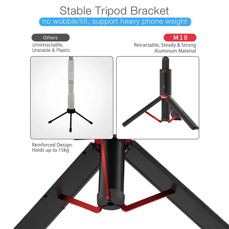 Складной монопод для селфи совместимый с Bluetooth IPhone 11 X Xiaomi Huawei Samsung | Электроника