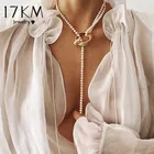 Женское жемчужное ожерелье, многослойное ожерелье с узелком из ракушек, винтажное ожерелье 17 км, 2020