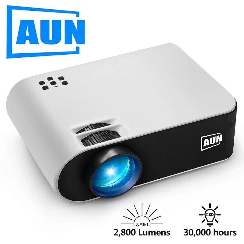 Мини проектор AUN W18 местная доставка в Россию. Дополнительный W18C беспроводной
