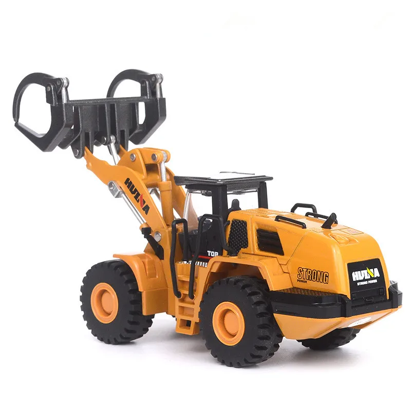 

1/50 Scale Alloy Forklift Model Die-cast Metal Truck Car Wood Grab Machine Excavator Toy Engineering Toys F Kids Collection 114
