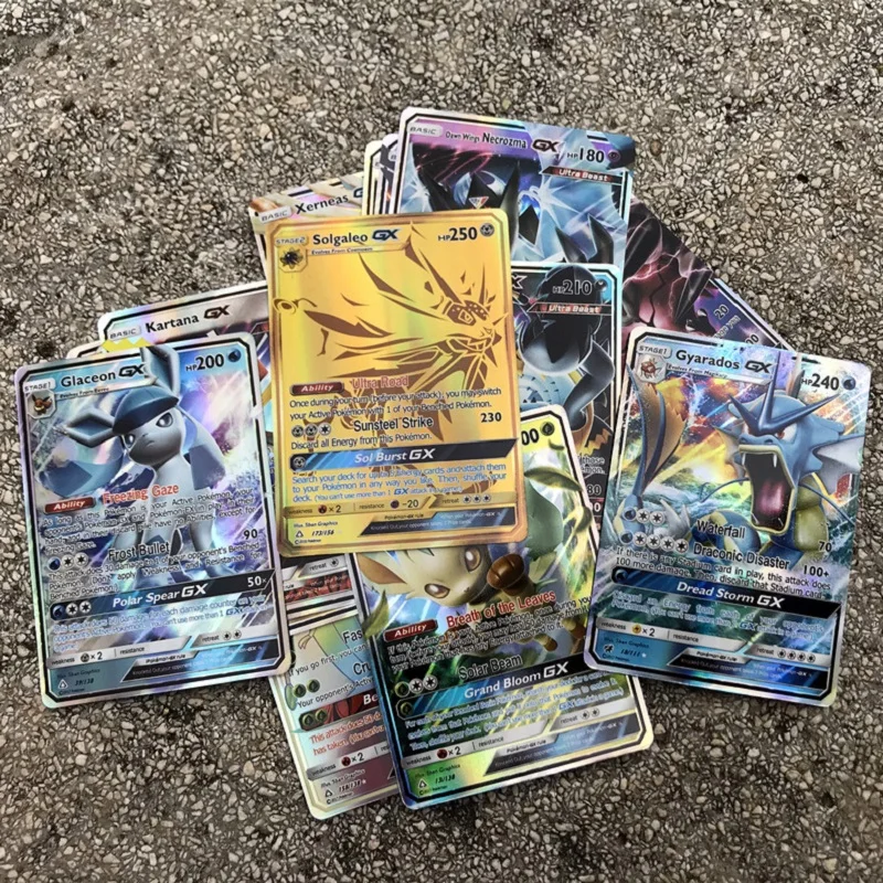 200 шт TOMY POKEMONS GX блестящие карты игра битва карт торговые детская