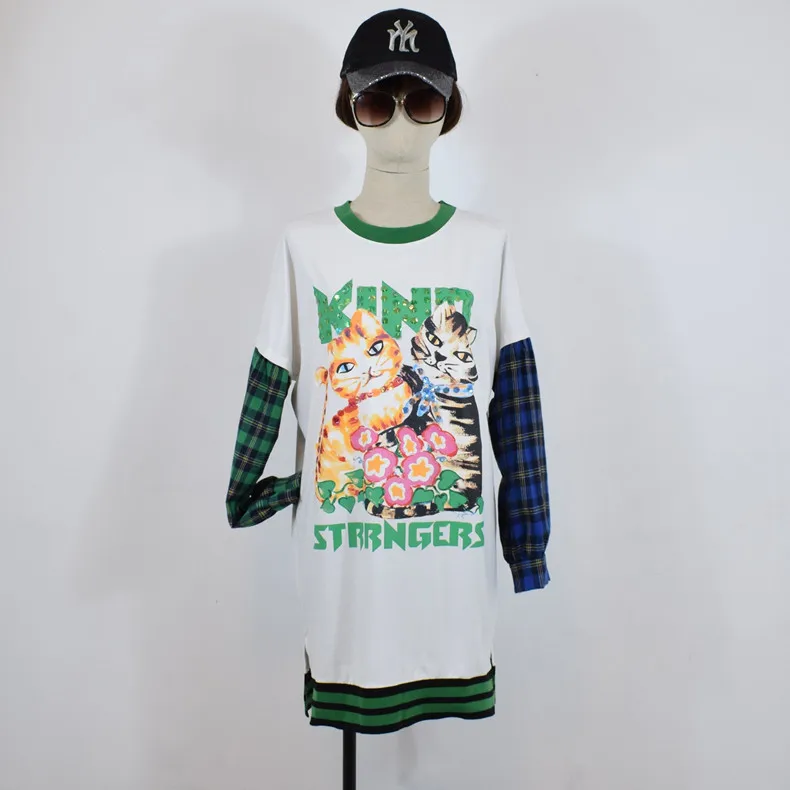 Женская рубашка с длинными рукавами контрастного цвета Осенний джемпер