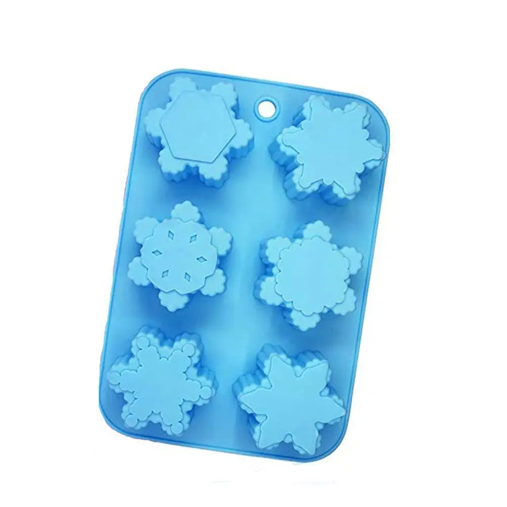 

Силиконовая форма для торта в форме снежинки, форма для самостоятельного изготовления шоколада, мыла, украшения для торта, выпечки E7L9