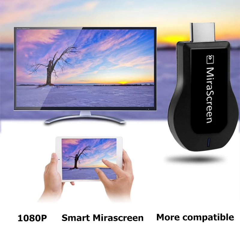 RANKMAN Miracast Mirascreen Anycast TV Stick DLNA Airplay Wireless WiFi Display Receiver HDMI-compatible Dongle for Phone Laptop
