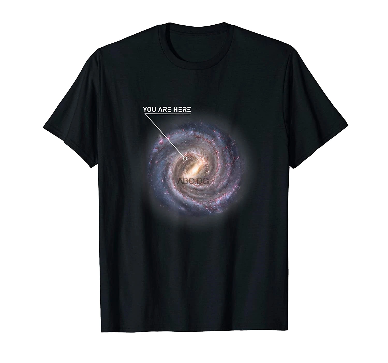 

Ты здесь, Galaxy астрономическая космическая Фантастическая футболка