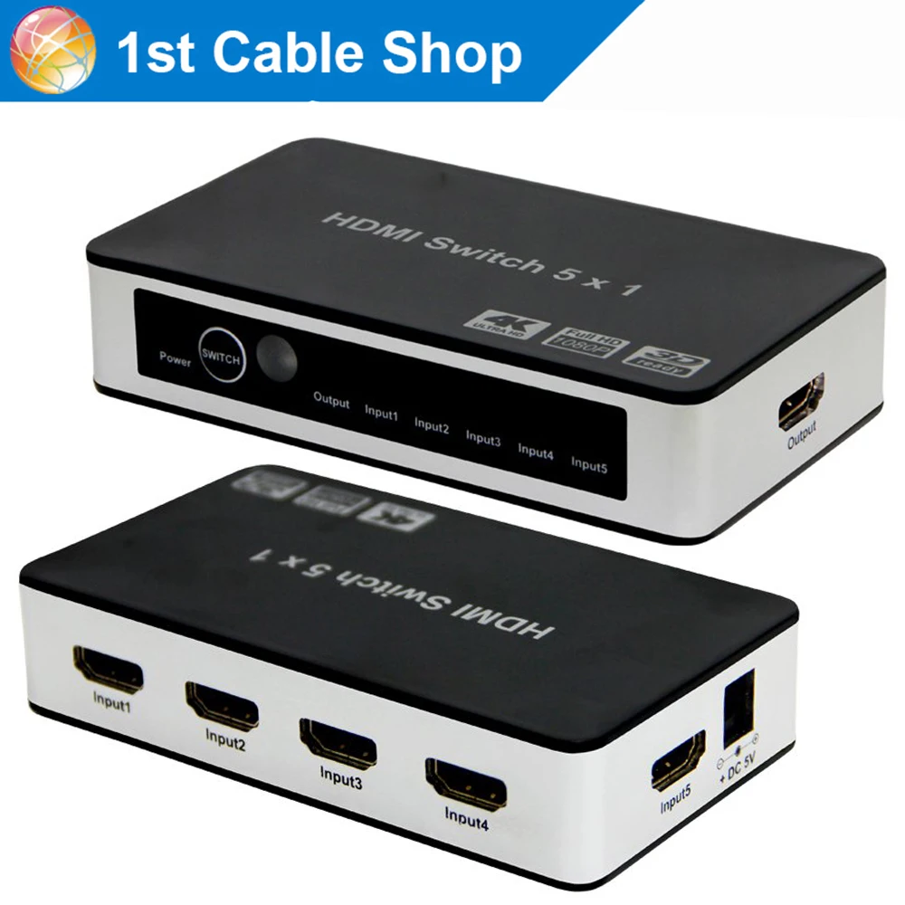 4K HDMI переключатель 3X1 5X1 коммутатор 1080P для DVD STB HDTV PS4 DVD PC ноутбука